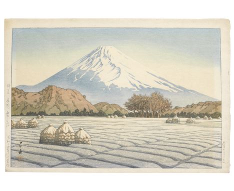 KAWASE HASUI (1883-1957)Showa era (1926-1989), dated 1939An oban yoko-e print, titled Izu Nagaoka shimo no asa (Frosty Mornin