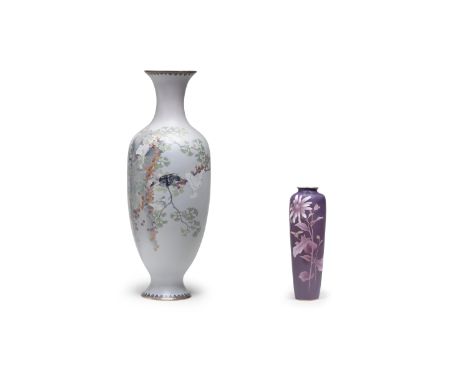 TWO CLOISONNÉ-ENAMEL VASESOne by the Ando Jubei Company, Meiji era (1868-1912), late 19th to early 20th centuryThe first of t