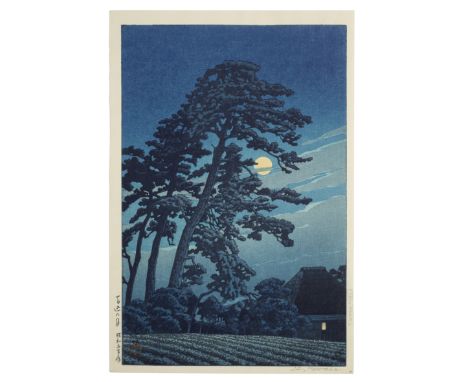 KAWASE HASUI (1883-1957)Showa era (1926-1989), dated 1930An oban tate-e print, titled along the left margin Magome no tsuki (
