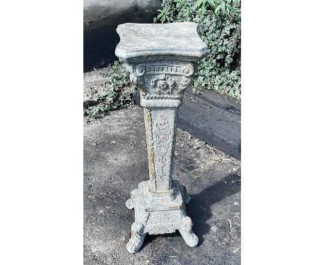 ARCHITECTURAL GARDEN PEDESTAL, Italian style, 130cm x 34cm x 34cm. 