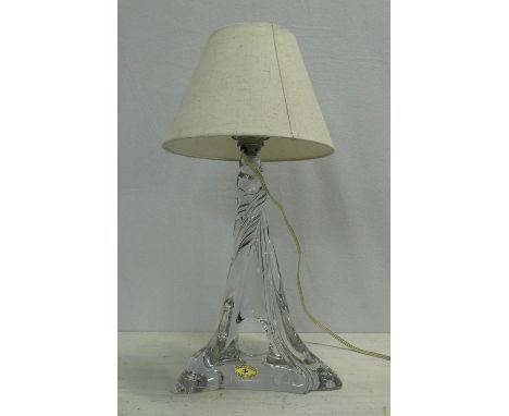 CHRISTALLERIE LORRAINE TABLE LAMP, with shade, 52cm H. 