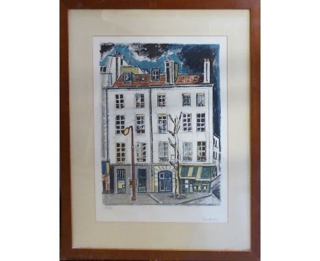 ORFEO TAMBURI (Italian 1910-1994) 'Paris', lithograph, signed and numbered, 80/90 in pencil, 55cm x 40cm, framed and glazed. 