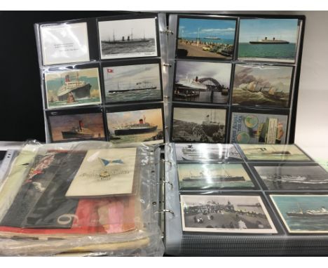 An extensive collection of Vintage Cruise Line Ephemera including a large collection of postcards.