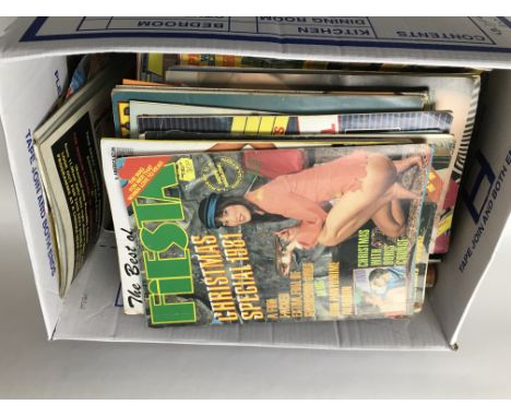 A very large collection of vintage adult publications. Including names such as private, exposed, listen with rustler, fiesta 