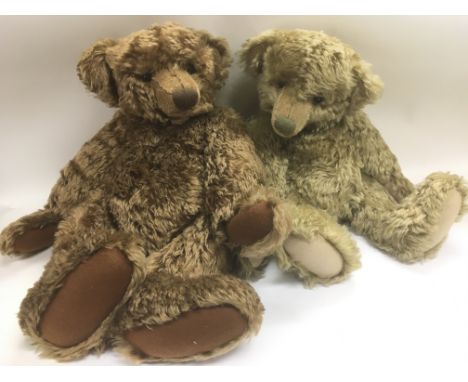 Two Barbara bears in the style of Steiff.