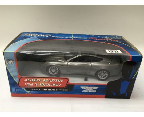 The James Bond Aston Martin V12 Vanquish 1:18 scale collectable model car. With complete original box. NO RESERVE