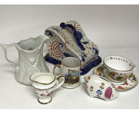 A collection of various China ware various including Royal Worcester Tea cup and saucer and a cheese dish and cover - NO RESE