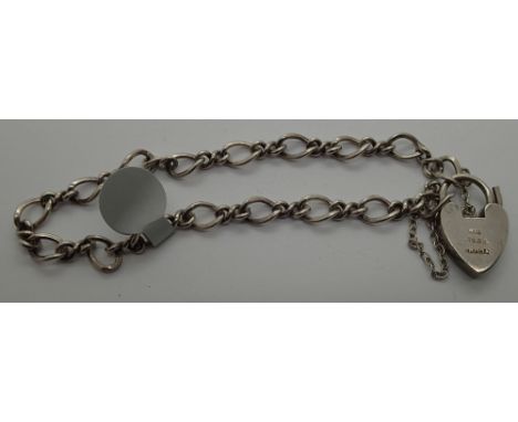 Sterling silver fancy vintage charm bracelet 
