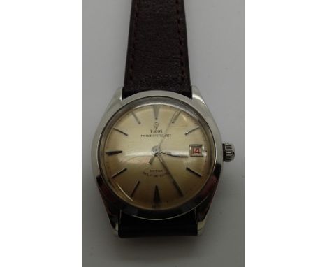 Vintage Tudor Prince Oyster gents automatic wristwatch c1958 on a new leather strap 
