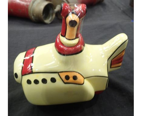 Lorna Bailey Yellow Submarine teapot H: 16 cmCondition Report: No cracks, chips or visible restoration. 