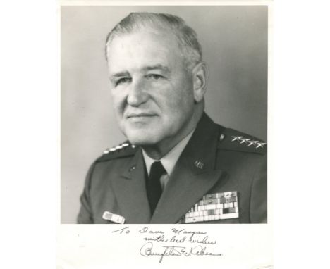 UNITED STATES ARMY: Small selection of signed and inscribed 8 x 10 photographs and slightly smaller (1) by various United Sta