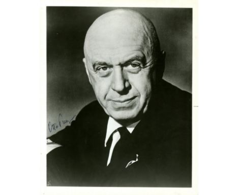 PREMINGER OTTO: (1905-1986) Austro-Hungarian-born film director. Signed 8 x 10 photograph of Preminger in a head and shoulder