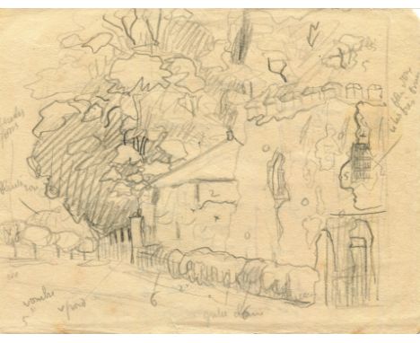 VALLOTTON FELIX: (1865-1925) Swiss-French painter and printmaker, associated with Les Nabis. An original pencil drawing, unsi