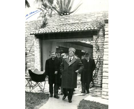 NORODOM SIHANOUK: (1922-2012) King of Cambodia 1941-55, 1993-2004. A good vintage signed 7 x 9.5 photograph of the exiled Kin