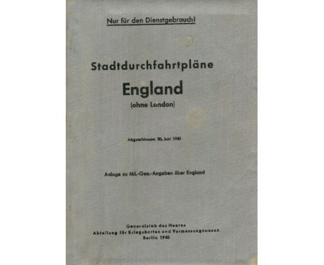 [WORLD WAR II]: A printed softcover 8vo booklet containing over 100 maps of British towns and cities, published by the Army G