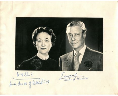 EDWARD &amp; WALLIS: EDWARD, DUKE OF WINDSOR (1894-1972) King of the United Kingdom January - December 1936 &amp; WALLIS, DUC