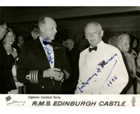 MONTGOMERY B.L.: (1887-1976) British Field Marshal of World War II. Vintage signed 6.5 x 5 photograph of Montgomery standing 