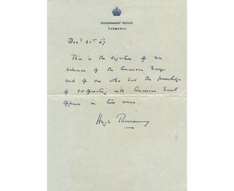 BRITISH NAVY: Small selection of signed clipped pieces, cards, A.L.S. (1) etc., by various Admirals and other naval officers,