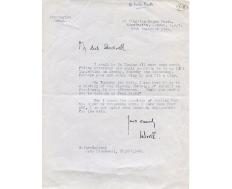 WAVELL ARCHIBALD: (1883-1950) British Field Marshal of World War II who served as Viceroy and Governor-General of India 1943-