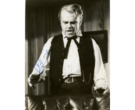 CAGNEY JAMES: (1899-1986) American actor, Academy Award winner. Vintage signed 7.5 x 9.5 photograph of Cagney standing in a t