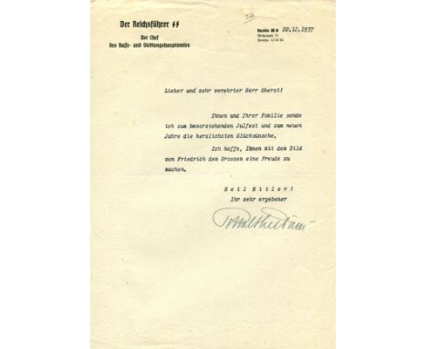 [NAZI OCCULT]: DARRE RICHARD WALTHER: (1895-1953) SS-Obergruppenfuhrer of World War II. Reich Minister of Food and Agricultur