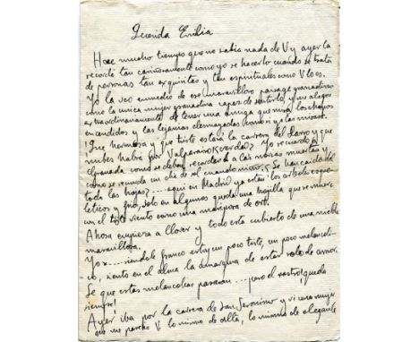 GARCIA LORCA FEDERICO: (1898-1936) Spanish Poet & Dramatist. An iconic figure of the Spanish literature. An extremely rare an