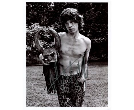 JAGGER MICK: (1943- ) English Rock Musician, lead Singer of The Rolling Stones. A very attractive signed 8 x 10 photograph of