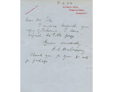 BRITISH ARMY: Small selection of signed pieces, cards, a few letters etc., by various British Field Marshals and Generals, al