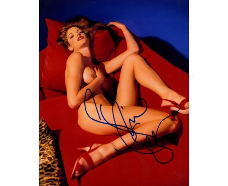 SEYMOUR STEPHANIE: (1968- ) American Model and Actress. A popular former Victoria´s Secret Angel. A good colour signed 8 x 10