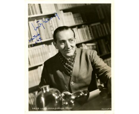 LANG FRITZ: (1890-1976) Austro-Hungarian born film director whose works include the ground-breaking futuristic Metropolis (19