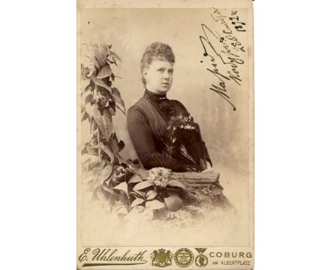 ALEXANDROVNA MARIA: (1853-1920) Russian Grand Duchess, daughter of Emperor Alexander II of Russia, and Duchess of Edinburgh a