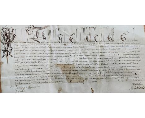[PAUL V]: (1550-1621) Pope of the Catholic Church 1605-21. Papal Bull issued in the name of Pope Paul V, one page (vellum), o