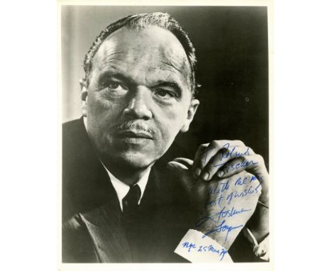 LOGAN JOSHUA: (1908-1988) American director, writer and actor associated with musicals including South Pacific. Signed and in