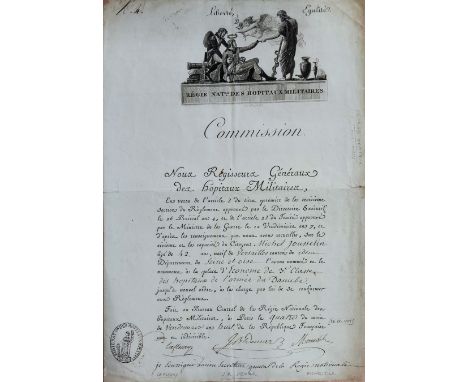 [NAPOLEONIC VIGNETTE]: An attractive D.S. by three members of the National Board of Military Hospitals individually, two page