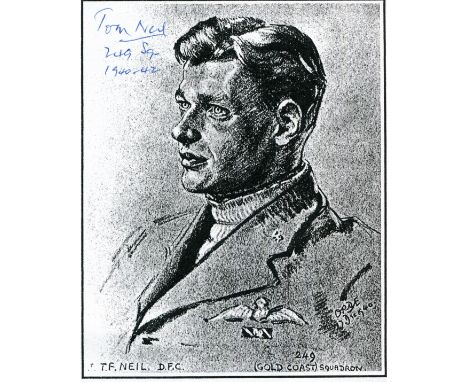 NEIL TOM: (1920-2018) British fighter pilot and flying ace with the Royal Air Force who participated in the Battle of Britain