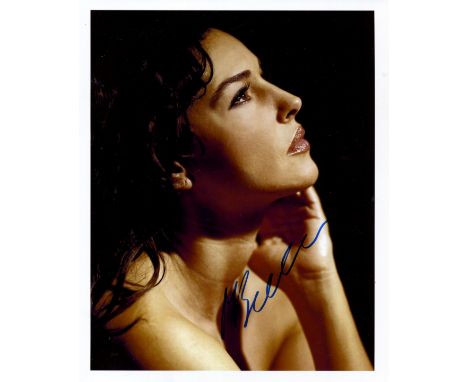 BELLUCCI MONICA: (1964- ) Italian Actress and fashion Model. A Bond Girl. Attractive signed colour 8 x 10 photograph by Bellu