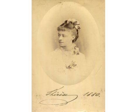 THERESE PETROVNA: (1852-1883) Duchess of Oldenburg, Russian Princess, wife of George Maximilianovich, 6th Duke of Leuchtenber