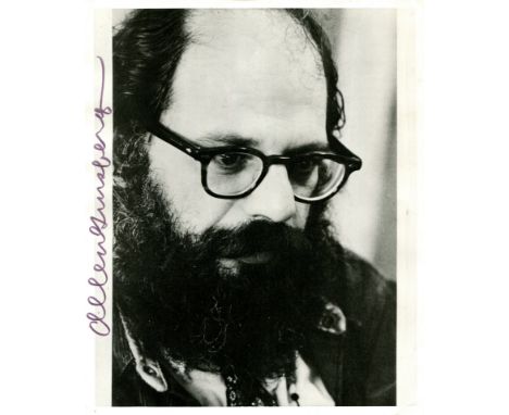 GINSBERG ALLEN: (1926-1997) American poet and writer, a central figure of the Beat Generation. Signed 8 x 10 photograph of Gi
