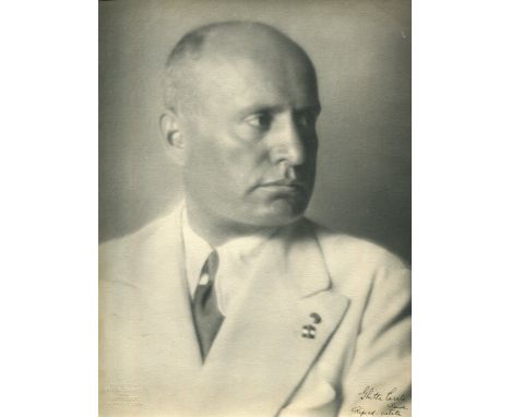 [MUSSOLINI BENITO]: (1883-1945) Italian Fascist Dictator of World War II. CARELL GHITTA (1899-1972) Hungarian-born Italian ph