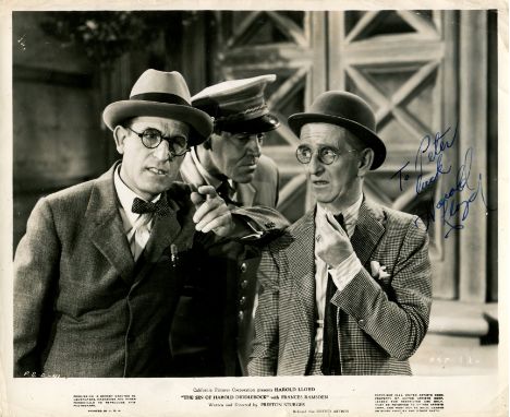 LLOYD HAROLD: (1893-1971) American film comedian, Academy Award winner. Vintage signed and inscribed 10 x 8 photograph of Llo