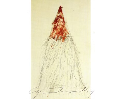 TWOMBLY CY: (1928-2011) American painter of large-scale and graffiti works. A good signed 4 x 6 card photograph by the Americ