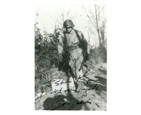 UNITED STATES ARMY: Small selection of signed 8 x 10 photographs and smaller (1), signed envelope (1), most vintage, by vario