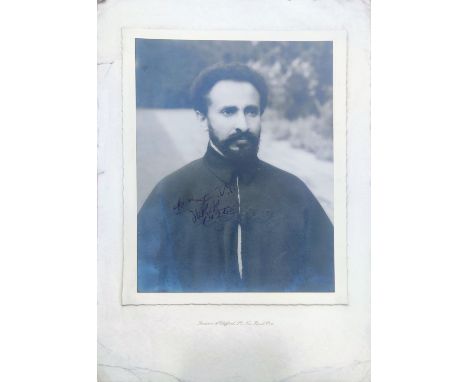 HAILE SELASSIE I: (1892-1975) Ethiopian Regent Plenipotentiary 1916-30 and Emperor 1930-74. A good vintage signed 10 x 14 pho