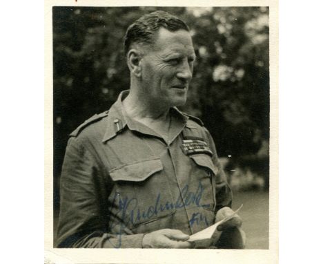 AUCHINLECK CLAUDE: (1884-1981) British Field Marshal of World War II, Commander-in-Chief, India 1943-47. Vintage signed 3 x 4