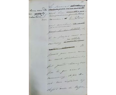 DUMAS ALEXANDRE: Fils (1824-1895) French author and playwright. The complete bound manuscript of Lettre a Paul Alexis, sixty-