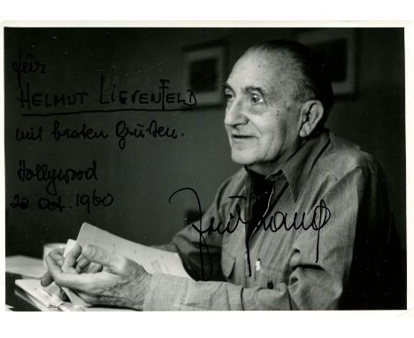 LANG FRITZ: (1890-1976) Austro-Hungarian born film director whose works include the ground-breaking futuristic Metropolis (19