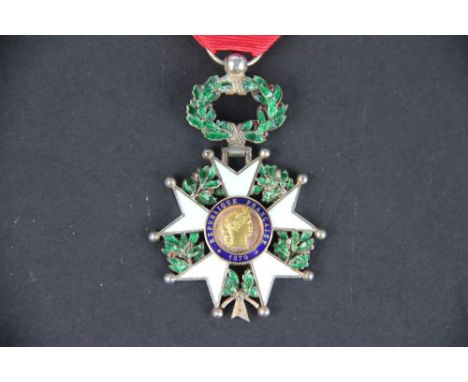 A French enamel Legion of Honour Officers breast badge