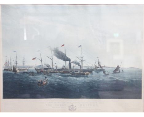 Reeve after Joseph Walter,
colour print,
'Engraving of the Magnificent Steam Ship, The Great Western, 53cm x 71cm;
with an oi