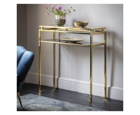 Cosenza Console Table Gold  The Cosenza Console Table provides an ultra-modern touch to your home interior while also giving 