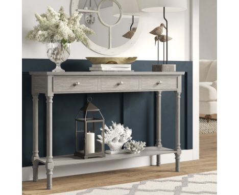 Jones Console Table Carved Pedestal Legs, A Slim Silhouette, Eye-Catching Silver Handles And Choice Of Traditional Colour Pal